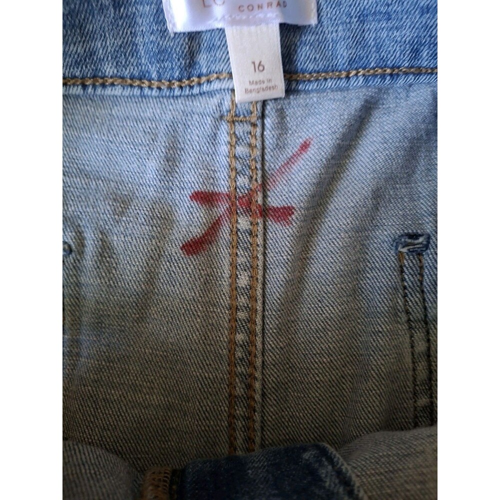 Lauren Conrad Super High Rise Wide Leg Denim Jeans Womens Sz 16 Front Pockets - Picture 7 of 8
